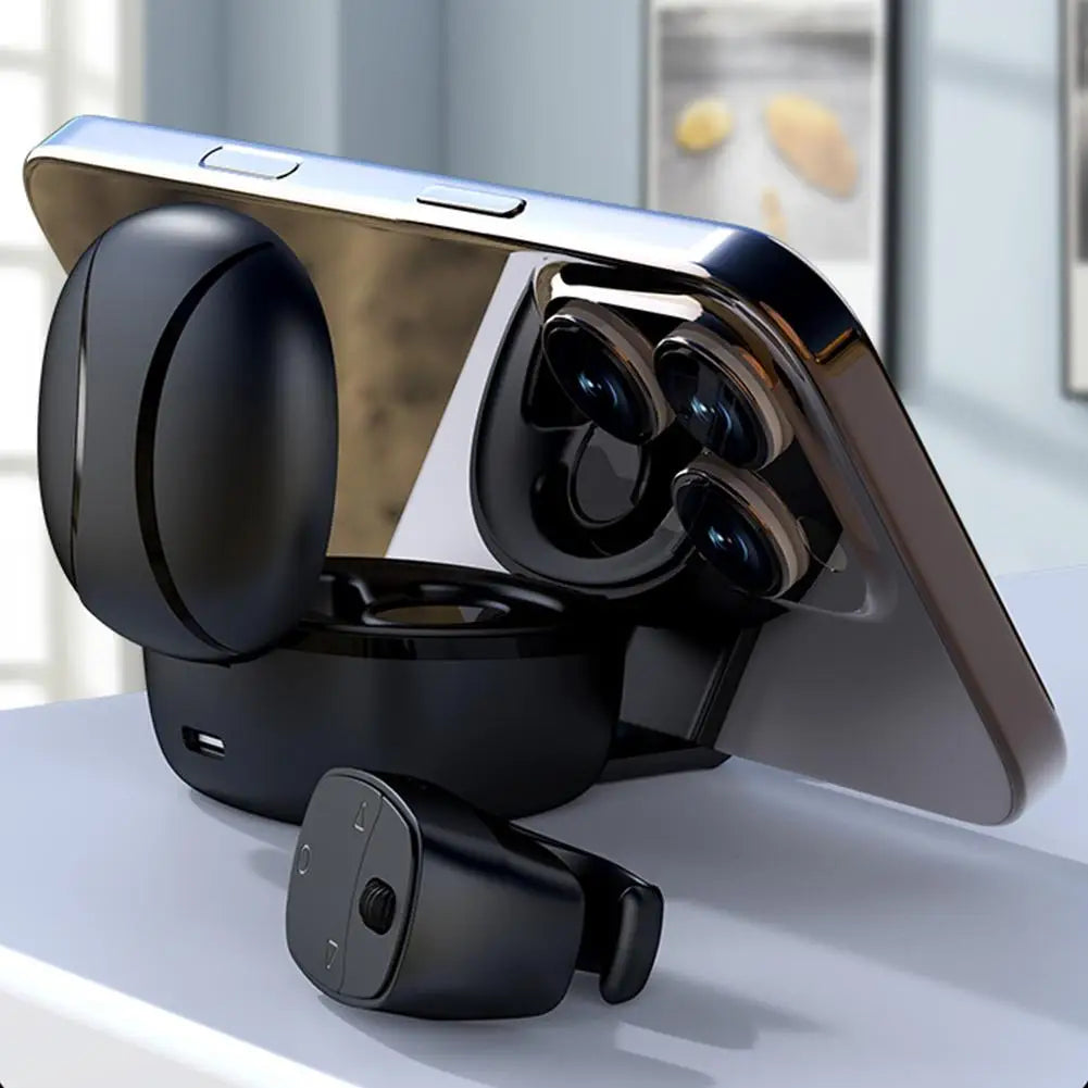 Bluetooth Ring Remote Control One Click Selfie Page Turning Roller Fingertip Controller for Phone Liking Scrolling Hands Free