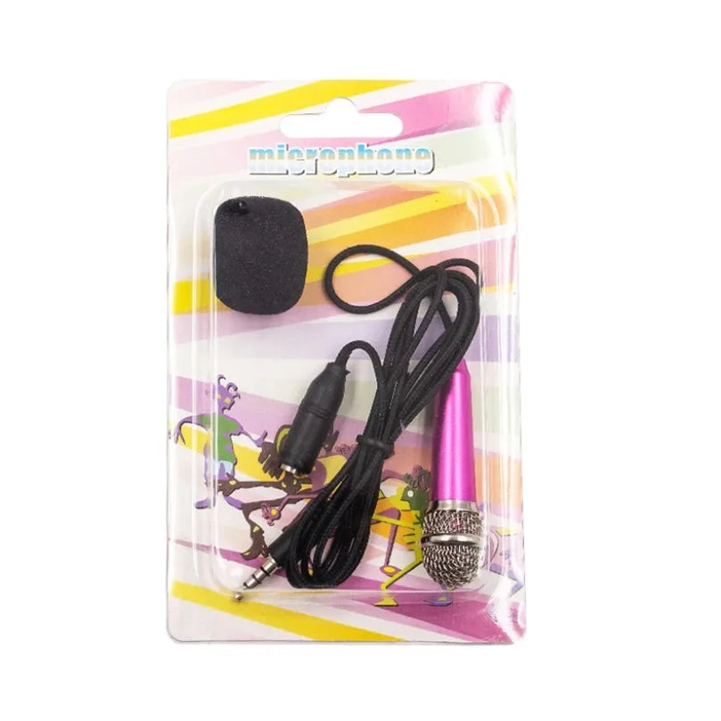 Portable Mini Microphone 3.5mm Stereo Studio Mic KTV Karaoke For Smart Phone Laptop PC Desktop Handheld Audio Microphone