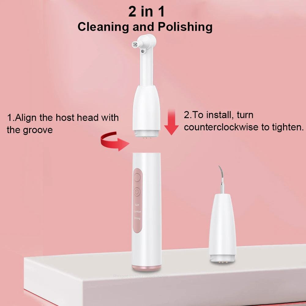 Ultrasonic Dental Tartar Cleaner Electric Tooth Polisher Tartar Eliminator Teeth Whitening Dental Calculus Plaque Tartar Remover