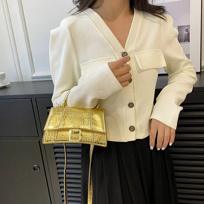 Fashionable Leather Handbag With Spacious Interior For Elegant Ladies By Famous Designer, Luxury Brand