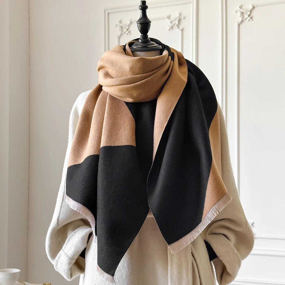 Luxury Thick Blanket Shawl - Winter Warm Print Imitation Cashmere Scarf Wrap Pashmina