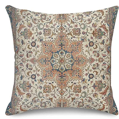 Mandala Pattern Brown Throw Pillowcase Home Decoration Pillow Cover Outdoor Cushion Sofa Cushion Cover Decoration