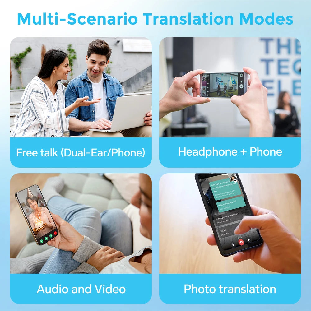 2026 Smart Translator Earbuds – 164 Languages, Bluetooth 5.4, Real-Time Voice Translation