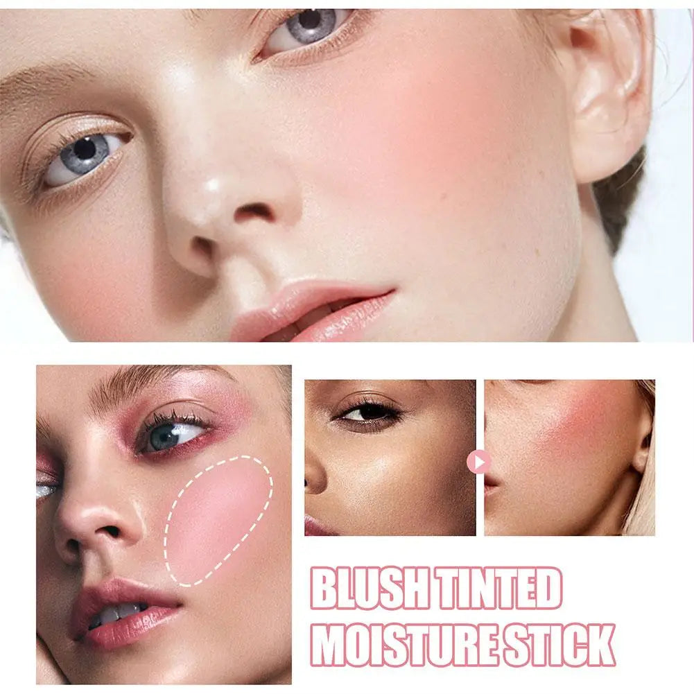 Tinted Mositure Blush Stick Face Pink Cream Cheek Blusher Cosmetics 3 in 1 Makeup Tubes used on lips eyes cheeks