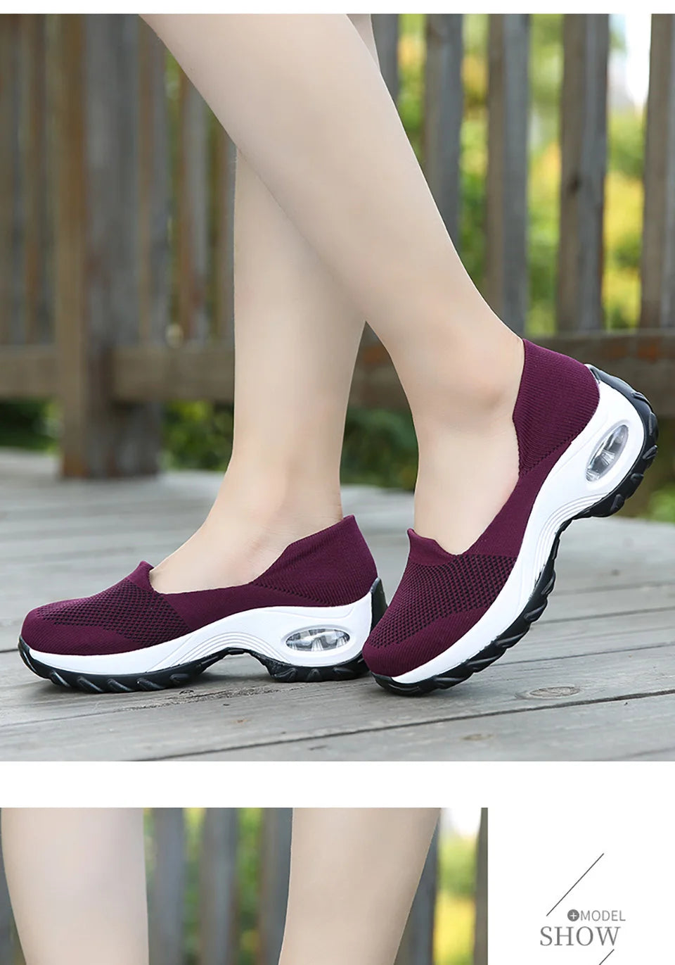 Shoes for Women Casual 2025 Anti Slip Outdoor Thick Sole Sloping Heel Breathable Casual Comfortable Sports Shoes Walking Shoes