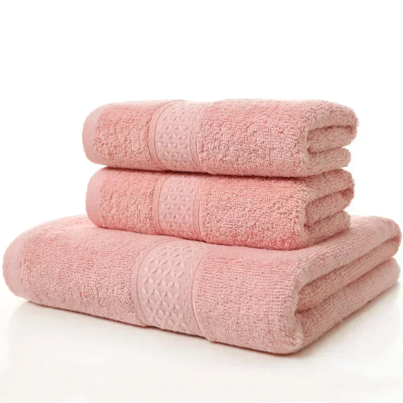 Three-piece towel bath towel 70x140cm square absorbent couple household towel set