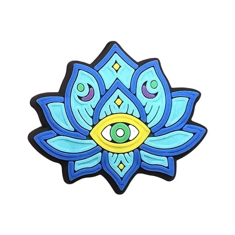Shoe Charms for Crocs Accessories Blue Protection Eyes Shoes Charm Croc Decorations Pins Men Women Clogs Clips Badges CHARM LUXURY
