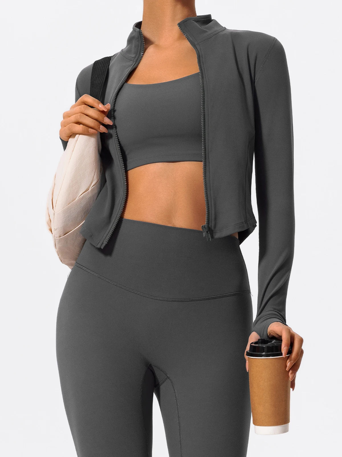 Ultra-Soft Fabrics Casual Tight Sports Jackets Women Zipper Yoga Clothes Quick-Dry Long Sleeve SPORTSWEAR REVOLUTION