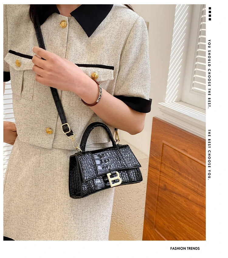 Fashionable Leather Handbag With Spacious Interior For Elegant Ladies By Famous Designer, Luxury Brand