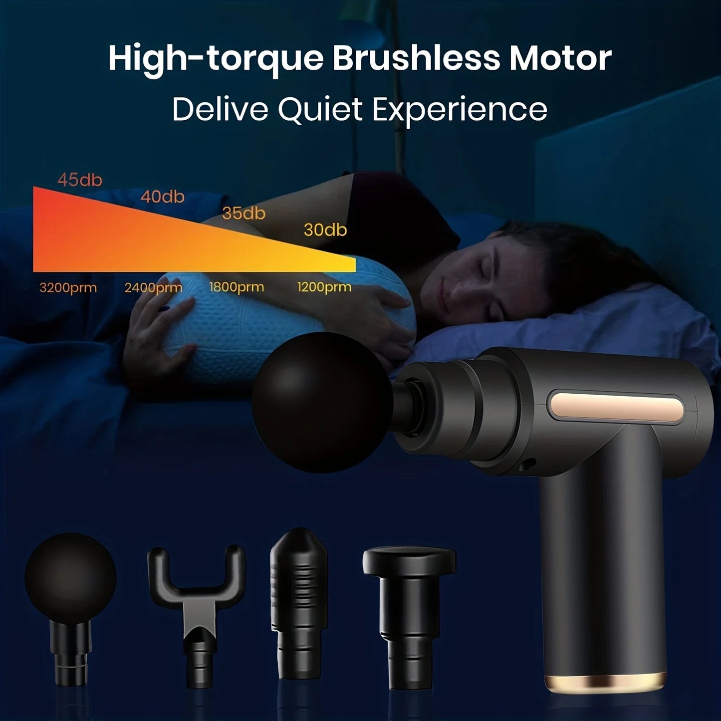 Portable Fascia Gun Vibration Massage Gun - Deep Muscle Relaxation Fitness Recovery Device