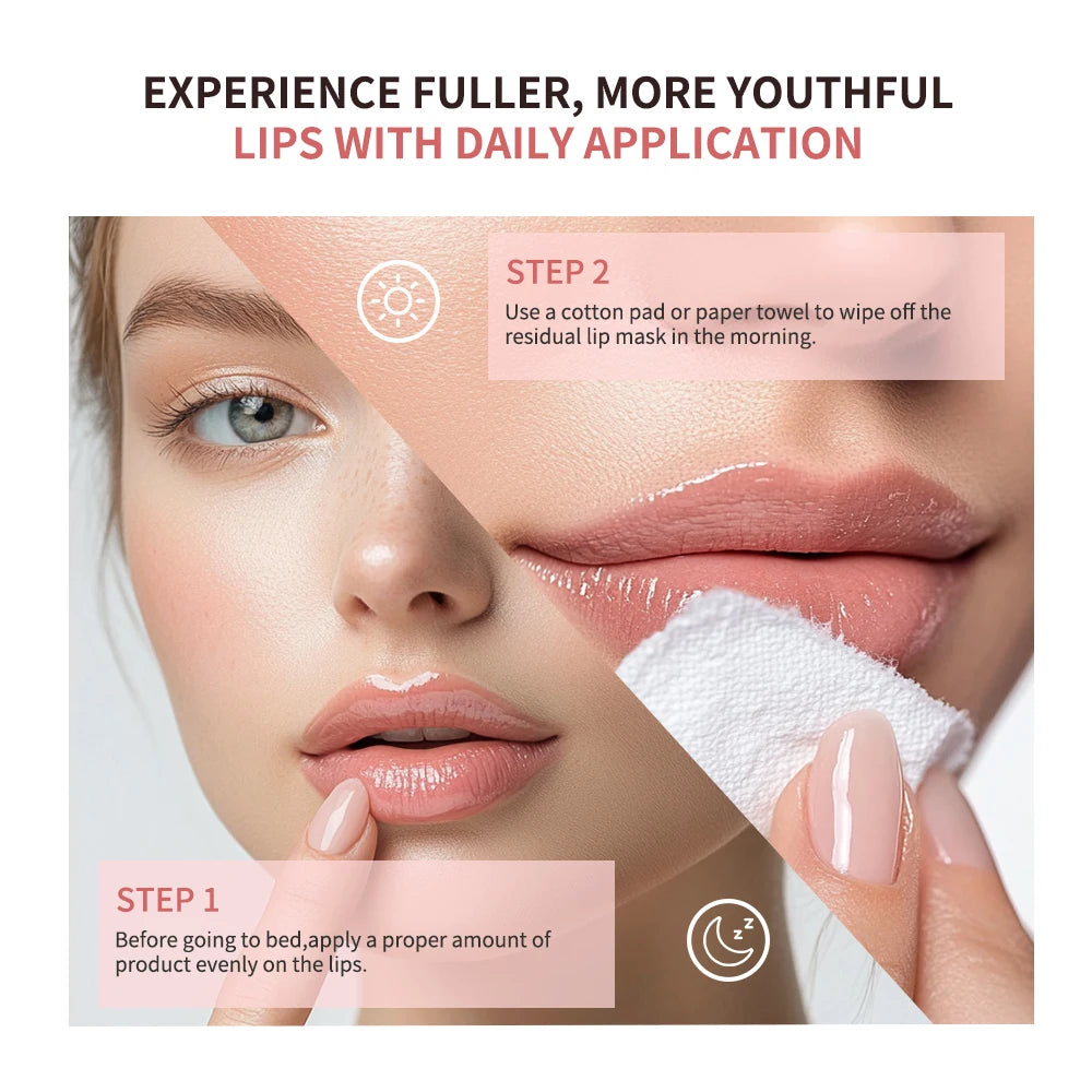 Lip Sleeping Mask Peach Moisturizing And Collagen Enhancing Restores Hydrates And Volumizes Dry And Chapped Lips Care Products
