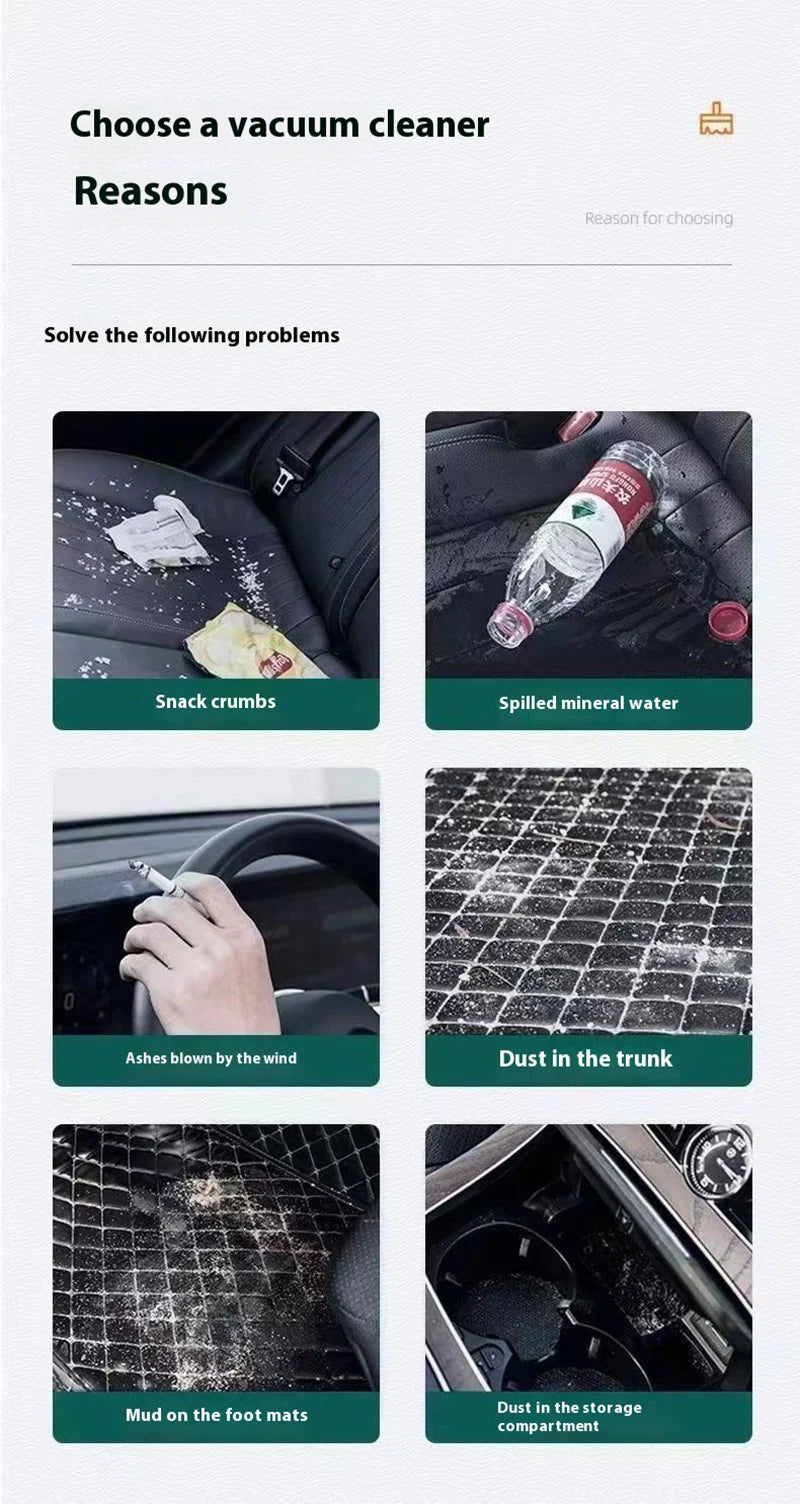 New Portable Wireless Car Vacuum Cleaner Wireless Vacuum Cleaner Dual Use for Home and Car 30W High Power Powerful Vacuum Cleane
