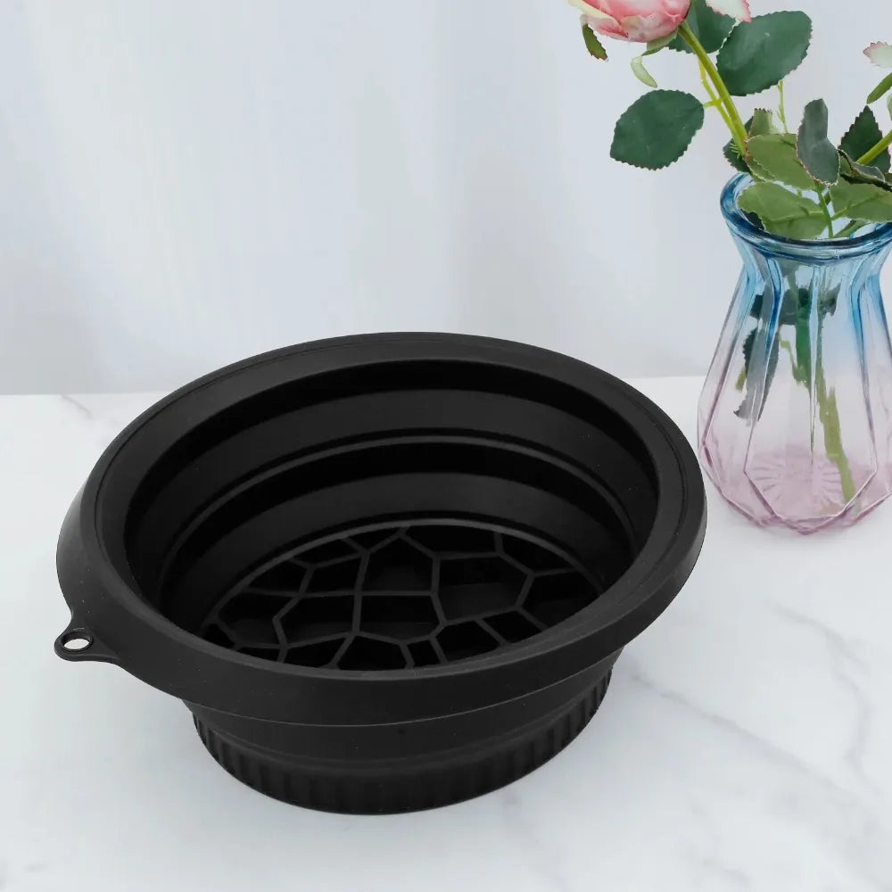 Foldable Face Ice Bath Bowl - Portable Silicone Facial Plunge Basin for Home Skincare