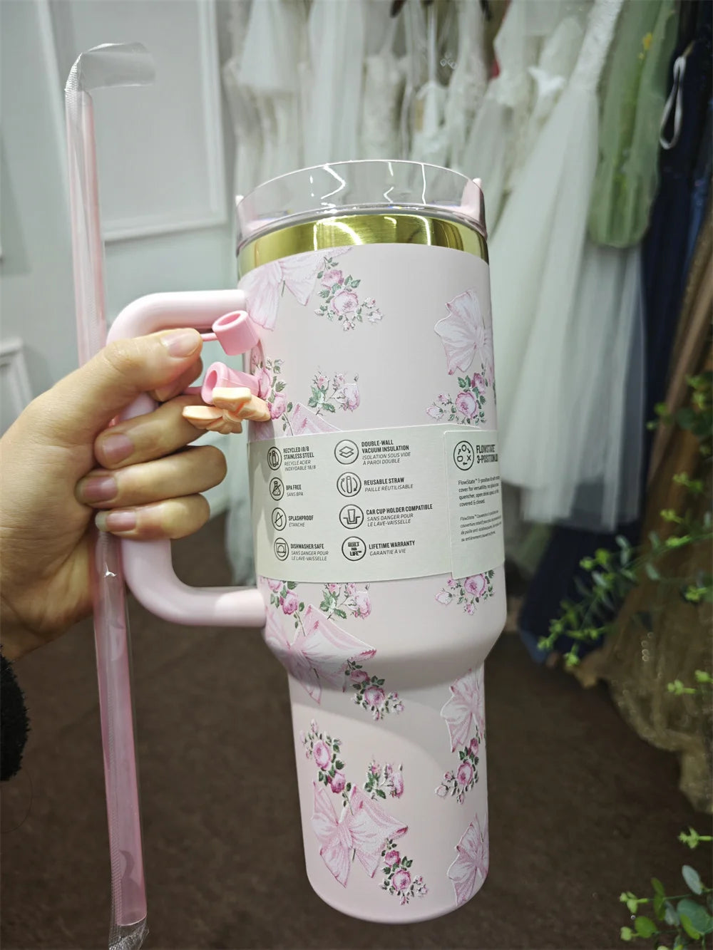 2025 Real Pictures Tumblers With Handle Car Mugs Insulated Tumbler With Lids Straw Stainless Steel Coffee Tumbler Termos Cups