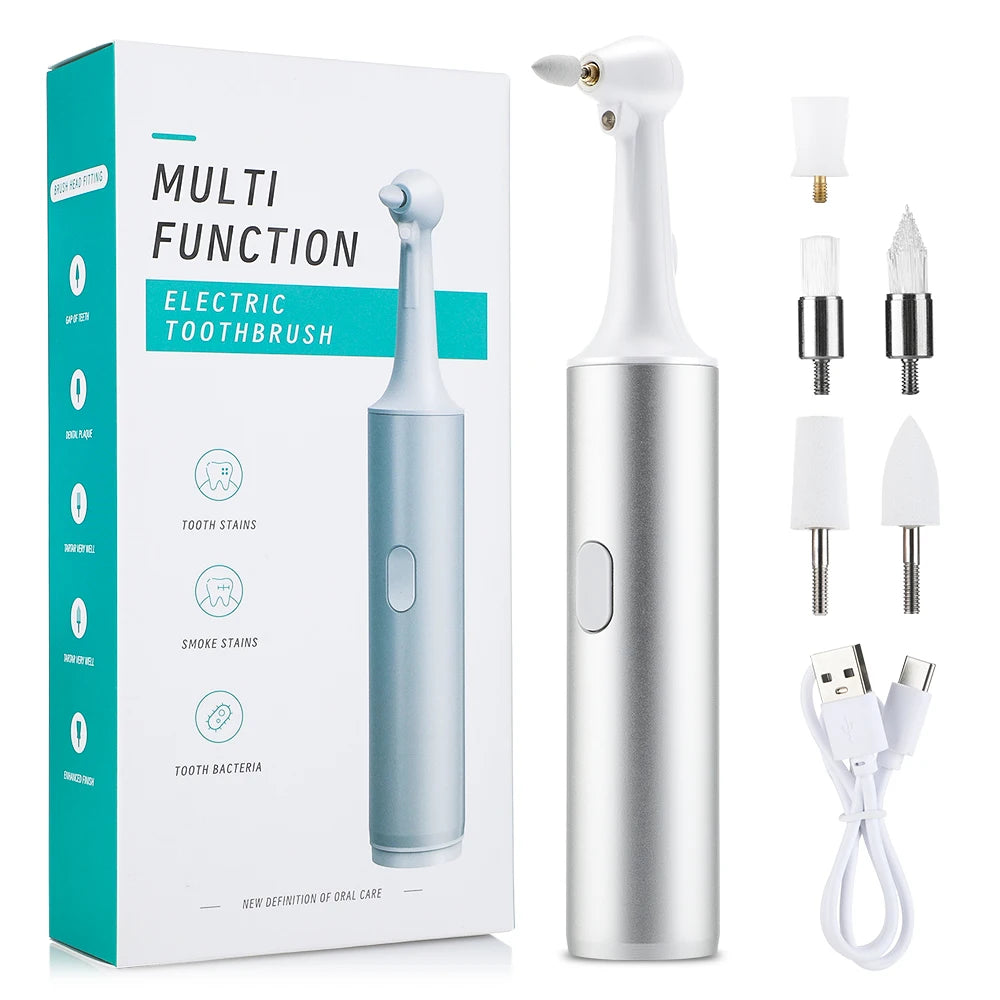 Electric Tooth Polisher - 4 Modes Dental Tartar Remover Plaque Stains Cleaning Teeth Whitening Tool