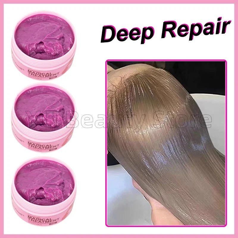 Magical Hair Mask 5 Seconds Repair Damaged Carry Hair Frizzy Soft Smooth Shiny Deep Moisturize Treat Care Essential Oil 60ml