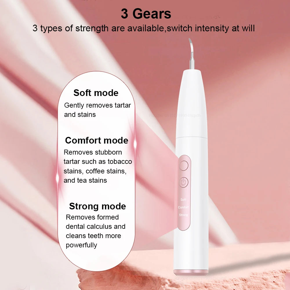 Ultrasonic Dental Tartar Cleaner Electric Tooth Polisher Tartar Eliminator Teeth Whitening Dental Calculus Plaque Tartar Remover
