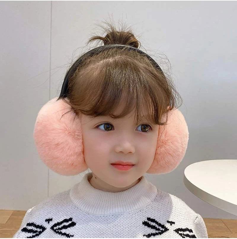 Natural 100% Rex Rabbit Fur Earmuffs Fashion Women Warm Russia Winter Real Fur Earmuffs Children Ear Cover fur Earlap Girl