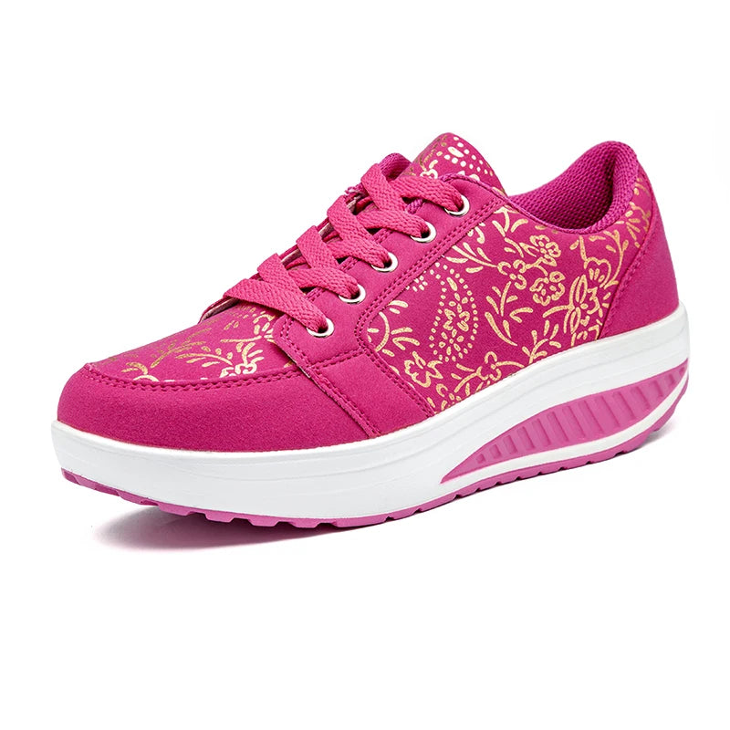 Women Leather Casual Sneakers Fashion Comfortable Platform Walking Shoes Wedge Moccasins Breathable Loafers Zapatos De Mujer