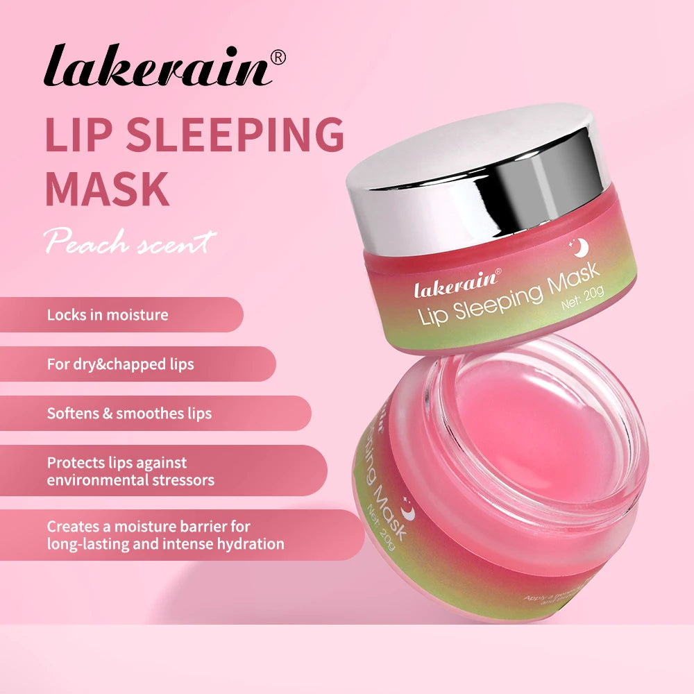 Lip Sleeping Mask Peach Moisturizing And Collagen Enhancing Restores Hydrates And Volumizes Dry And Chapped Lips Care Products