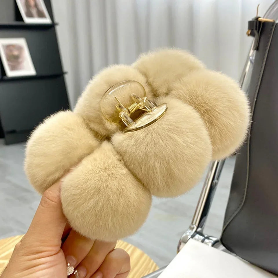 Hair Claw Accessories for Women Furry Pins Clips Cheveux Bandeau Korean Fashion Pinza Pelo Barrettes Cheveux Femme Haarschmuck