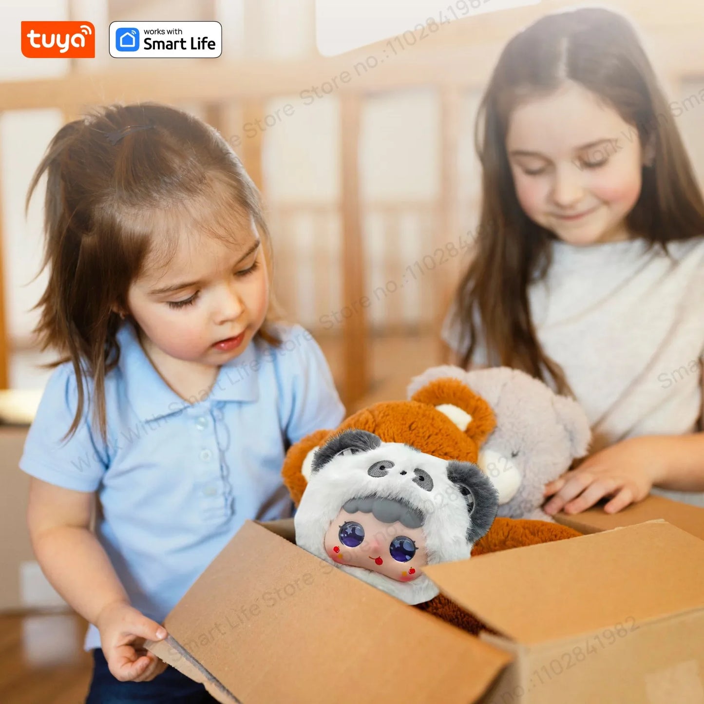 2026 Smart AI Plush Robot with LED Eyes & Voice Control – Interactive USB Rechargeable Companion for All Ages