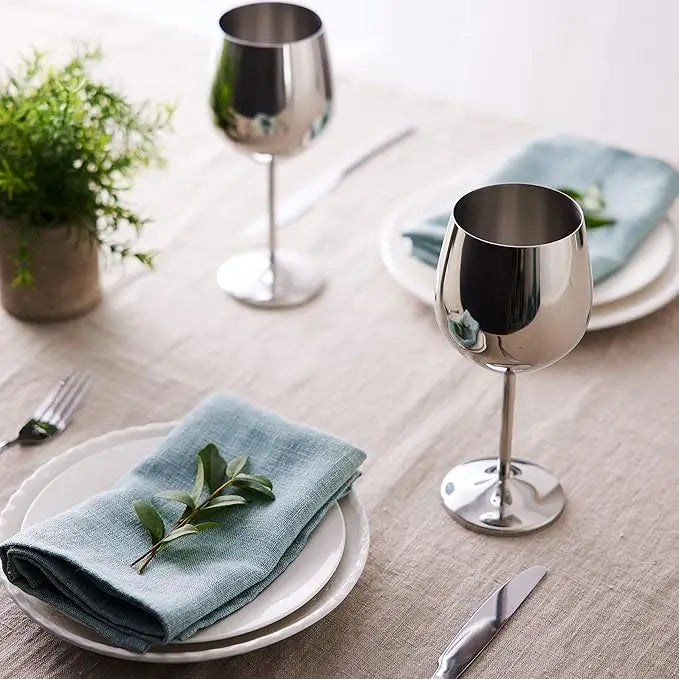 New Stainless Steel Glass Cocktail Creative Metal Wine Glass Bar Restaurant Champagne Glass Red Wine Glass Drinkware Barware Cup