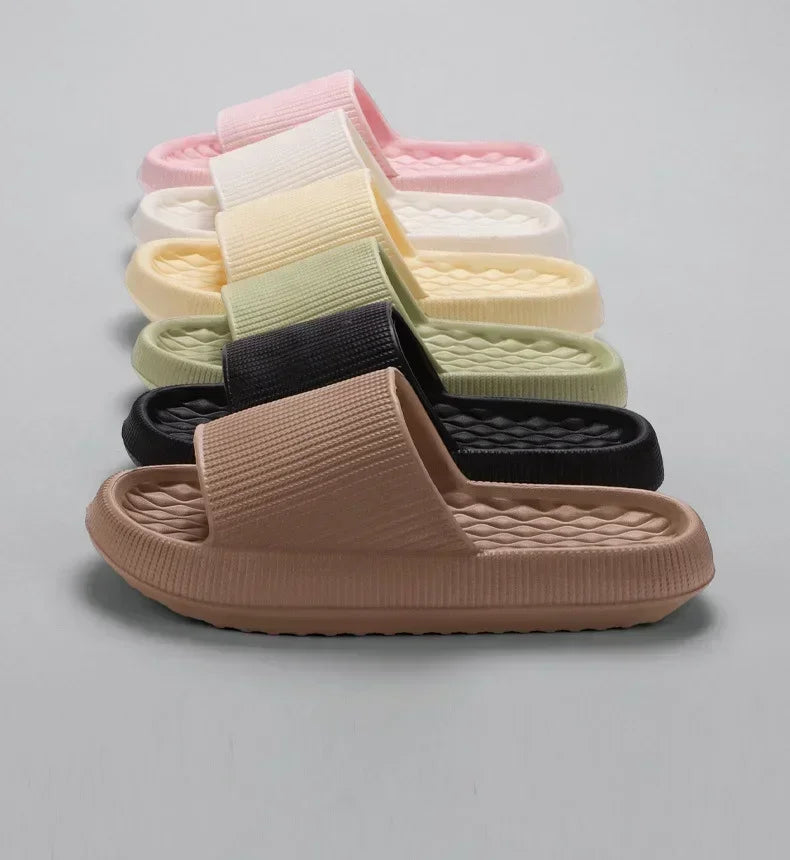 Unisex Thick Platform Cloud Slippers Soft Sole Pillow Slides Summer Beach Flip Flops Non Slip Bathroom Home CLOUD LUXURY