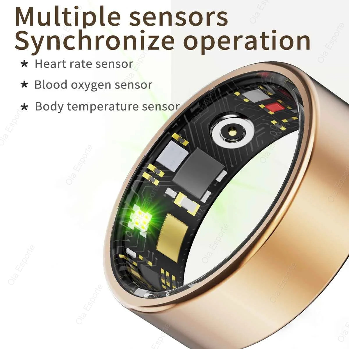 Smart Ring 2026 – Health Tracker, Fitness & Sleep Monitor, Smart Notifications, Stylish Wearable for Women & Men! Charging case for iOS and Android