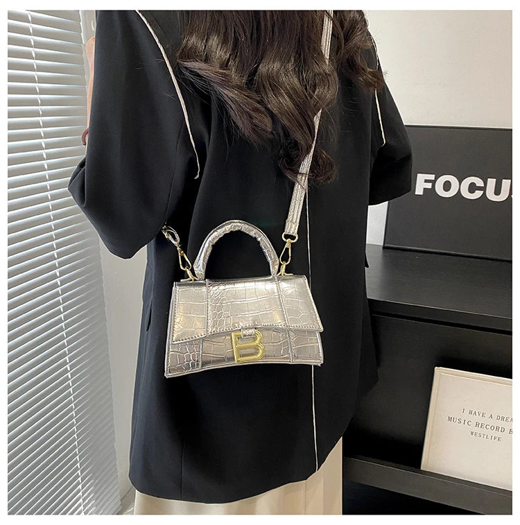 Fashionable Leather Handbag With Spacious Interior For Elegant Ladies By Famous Designer, Luxury Brand