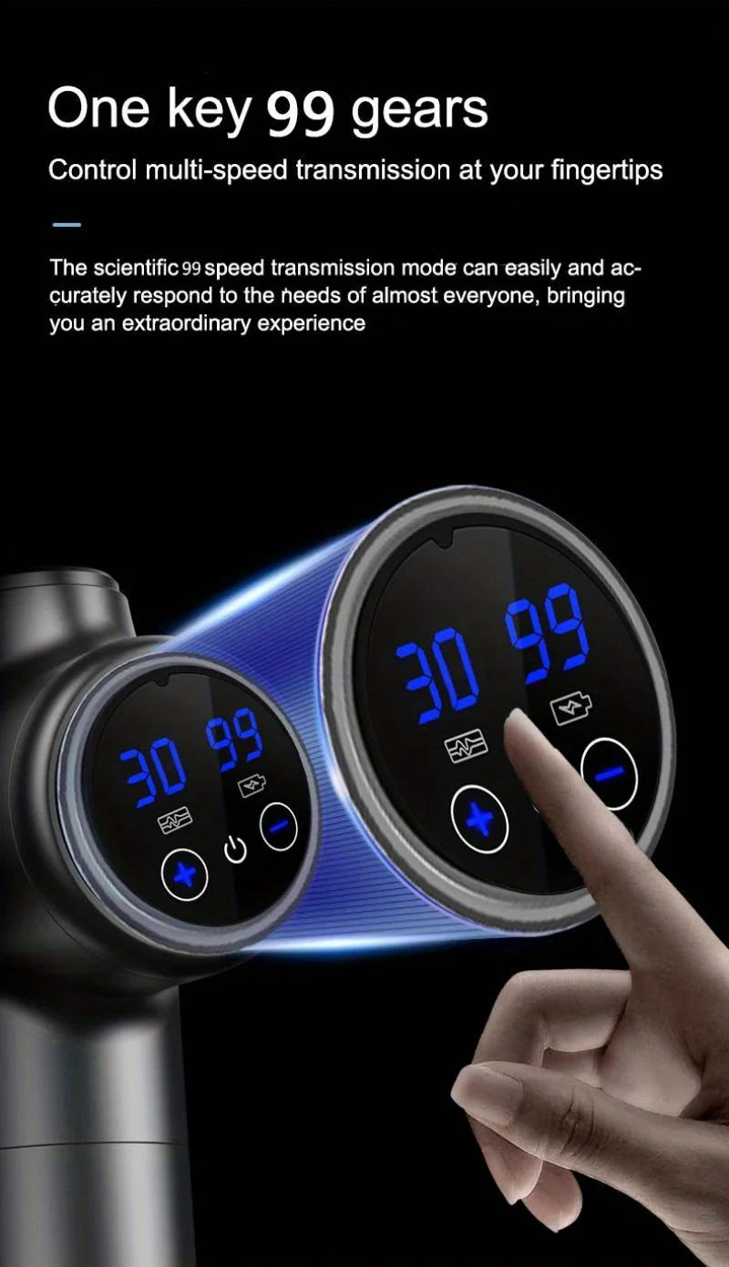 Portable Fascia Gun Vibration Massage Gun - Deep Muscle Relaxation Fitness Recovery Device