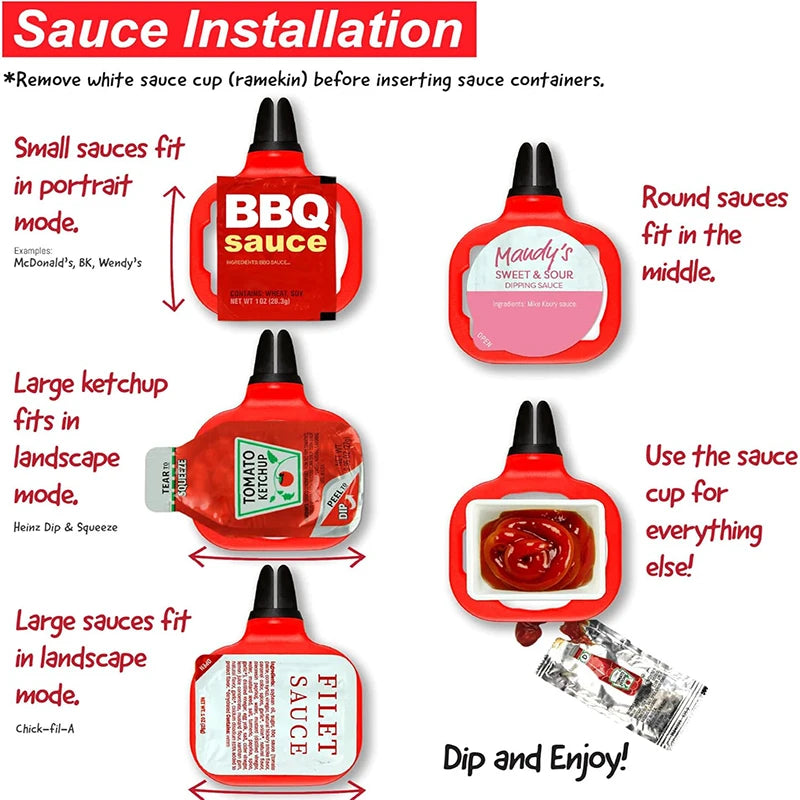 2PCS Universal Dip Clip Sauce Holders Stand Dip Clip Car Ketchup Styling Rack Basket Dipping Sauces Car Interior Accessories
