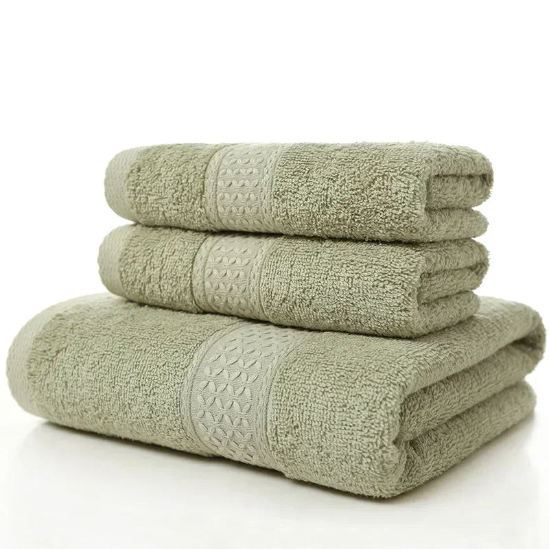 Three-piece towel bath towel 70x140cm square absorbent couple household towel set