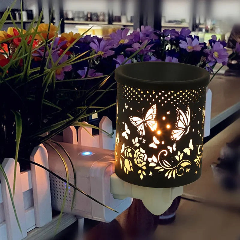 Creative Metal Plug In Wax Warmer Electric Burner Scented Oil Night Lamp Aromatherapy Furnace Bedroom Gift Incense Burner