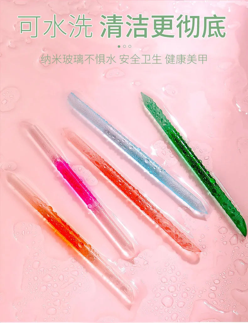 네일 Glass Cuticle Pusher Nail Manicure Stick Professional Precision Filing CuticleRemover PedicureForManicure Nails Accessories