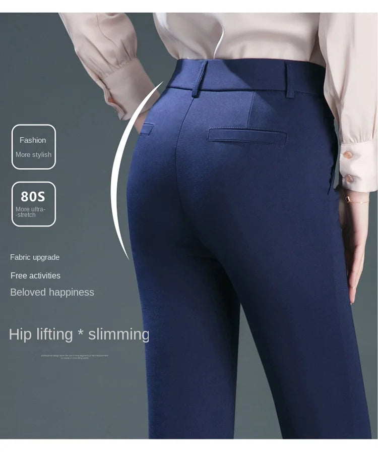 Multiple Pockets Y2k Clothes Straight Leg Pants Elegant Woman Dress Pants Women's Stretch Casual Trousers Clothing