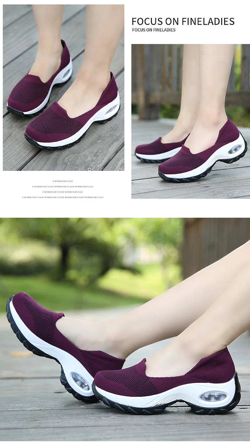 Shoes for Women Casual 2025 Anti Slip Outdoor Thick Sole Sloping Heel Breathable Casual Comfortable Sports Shoes Walking Shoes