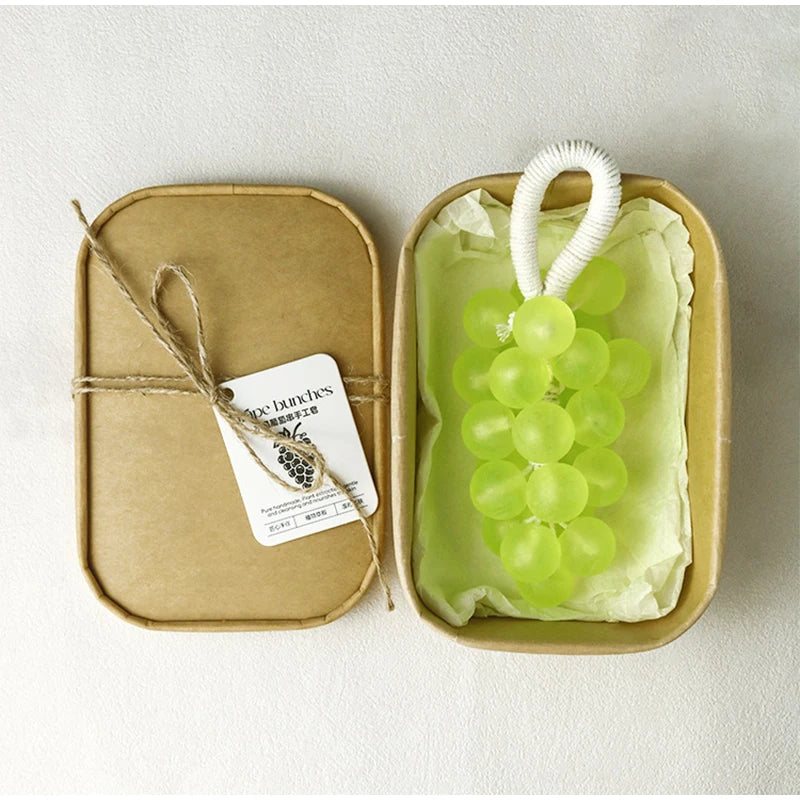 Handmade Soap Bar,Pearl Grape Bunches Bathing & Washing & Cleaning & Nourishing Gift Box Soap,Plant Extraction Mild Remove Dirt