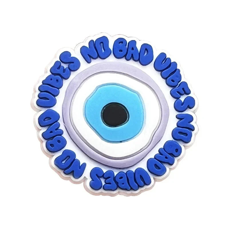 Shoe Charms for Crocs Clogs Accessories Blue Eyes Shoes Charm Croc Decorations Pins Men Women Clogs Clips Badges CHARM STYLE