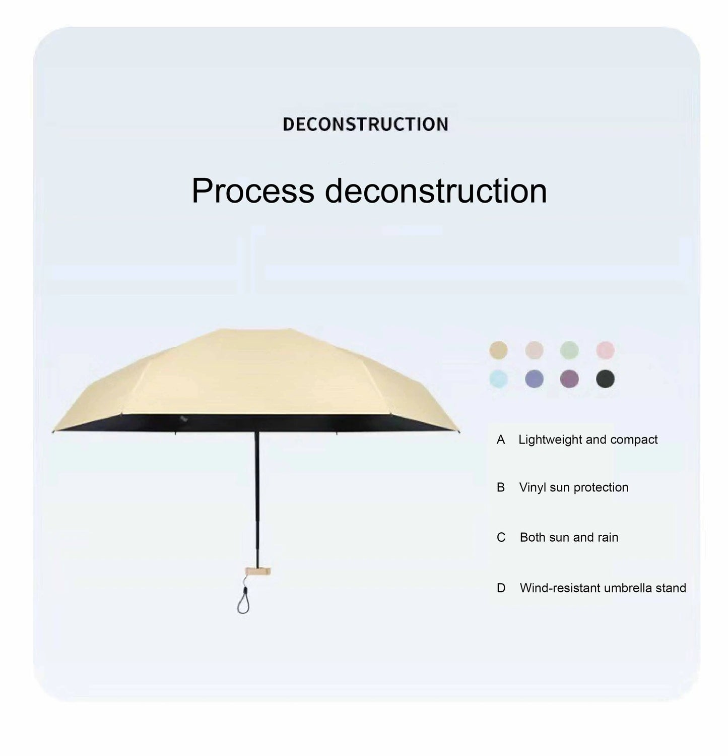 Mini five-fold umbrella sun protection sun umbrella sun protection anti-ultraviolet small and portable men and women fashion sun