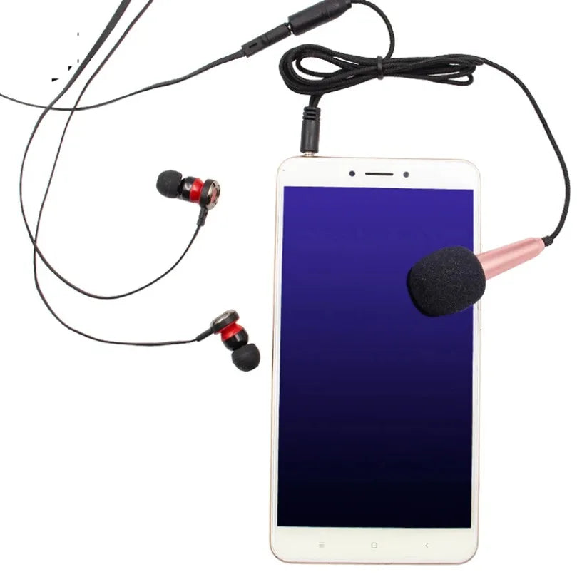 Portable Mini Microphone 3.5mm Stereo Studio Mic KTV Karaoke For Smart Phone Laptop PC Desktop Handheld Audio Microphone