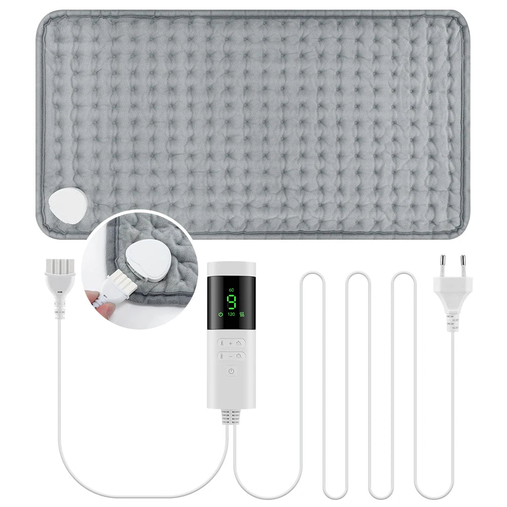 Electric Heating Blanket Thermal Pads Warmer 9 Levels Heated Mat Soft&Safe Winter Body Back Leg Warmer Pads Home Use 60*30cm