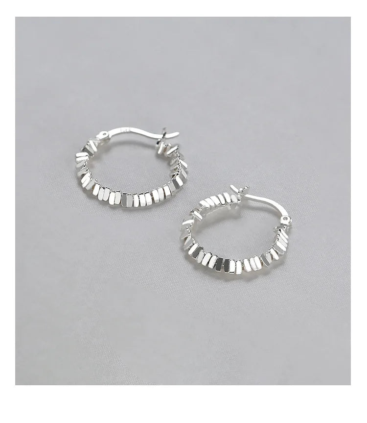 New 925 Sterling Silver Earrings Charming Minimalist Style Geometric Earrings Party Gift Women Fine Jewelry
