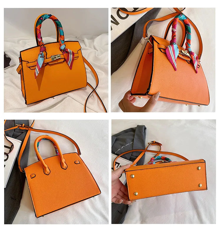 Kelly Bag Fashion Women Bag Large Capacity Shoulder Bag Unique Design Versatile Lock Handheld Crossbody Purse