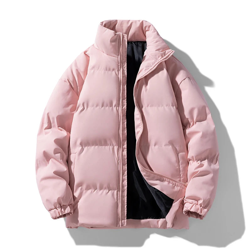 Autumn and Winter Puffer Jacket Men Vintage Warm High Neck Zipper Design Cotton-Padded Coat SINOBILLOW