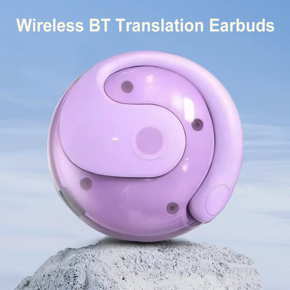 Wireless BT AI Translation Earbuds 99% Accuracy 144 Languages Real-time Language Translation Earphones Smart Voice Translator fo