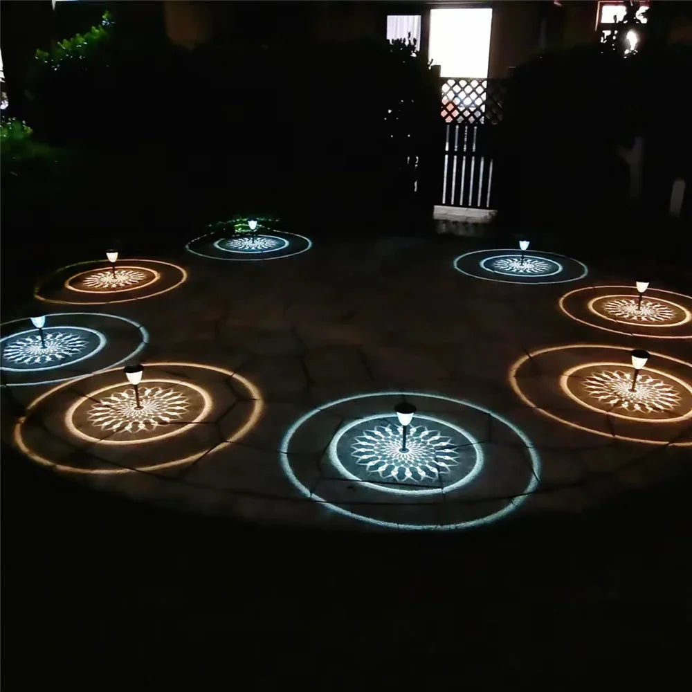 Solar RGB Color Changing Garden Lights - Waterproof Auto On/Off Landscape Lighting