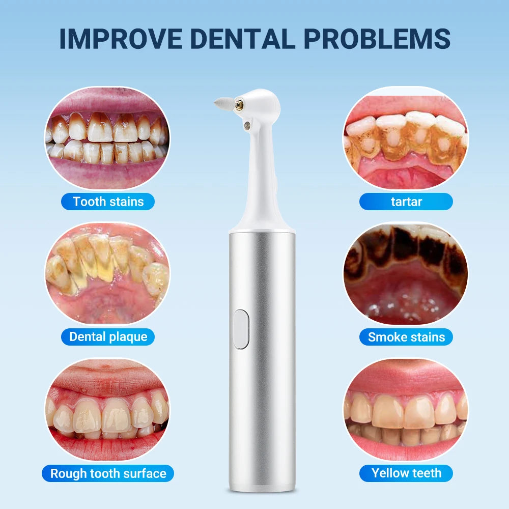 Electric Tooth Polisher - 4 Modes Dental Tartar Remover Plaque Stains Cleaning Teeth Whitening Tool