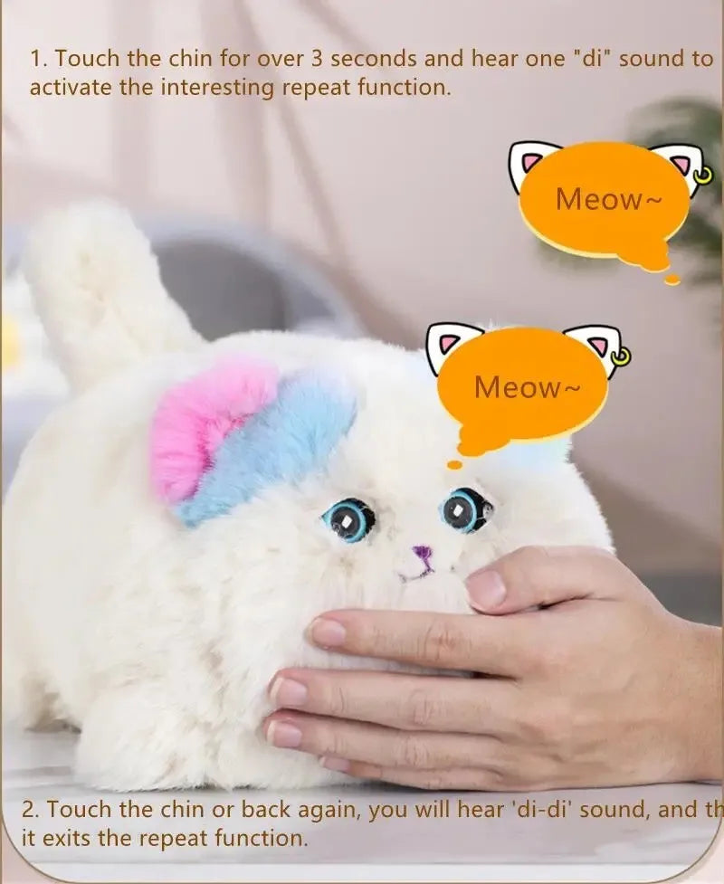 Interactive Huggy Cat Dog - Realistic Electric Plush Pet with Voice & Movement