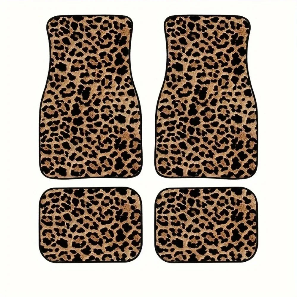 4Pcs Bohemian Car Floor Mats Rubber Back Heavy Duty Persian Carpet Car Decoration Dirty Resistant Car Floor Protector Rugs